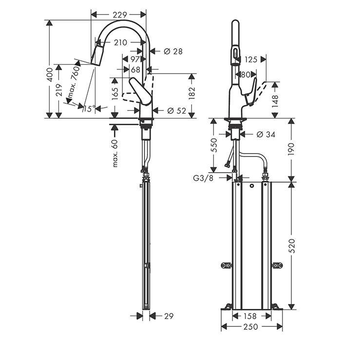 Hansgrohe Focus Смеситель для раковины, на 1 отв., цвет: хром