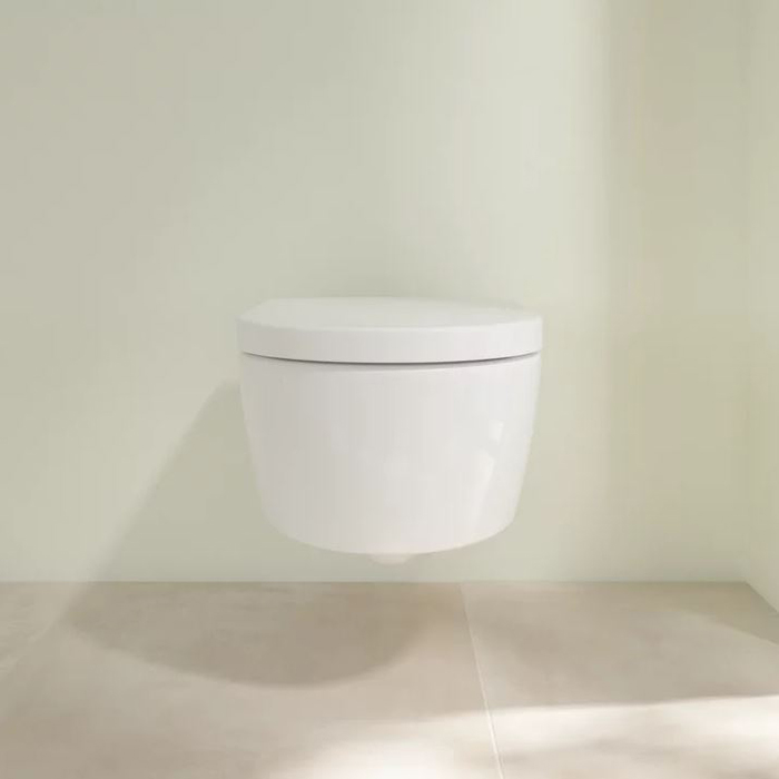 Villeroy&Boch Avento Комплект унитаз-подвесной 37x53см, сиденье QuickRelease, SoftClose, цвет: альпийский белый