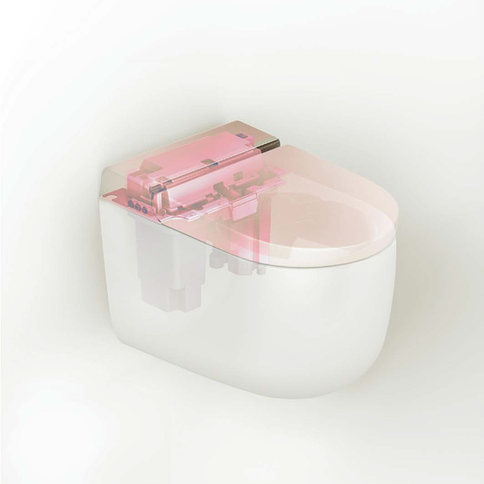 Artceram Hype Унитаз-биде 38х59см., подвесной, безободковый, saniglaze, soft-close, с пультом управления, цвет: белый