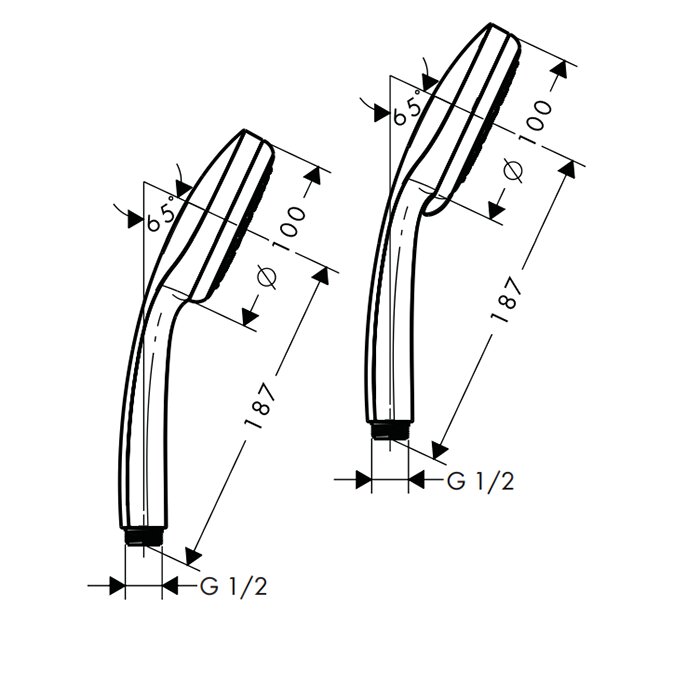 Hansgrohe Croma 100 Vario Ручной душ, цвет: хром