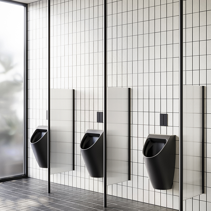 Catalano Писсуар 64x32см Rimless, без отв. под крышку, цвет: черный матовый