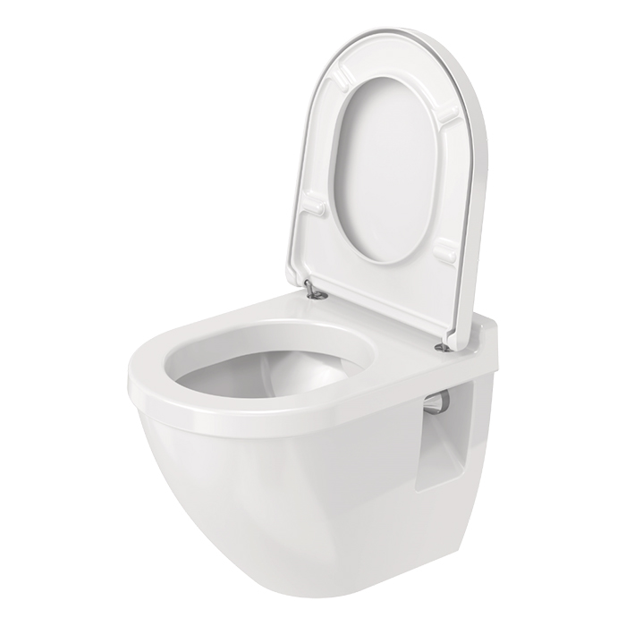 Duravit Starck 3 Сиденье для унитаза, с крышкой, цвет: сталь/белый глянцевый