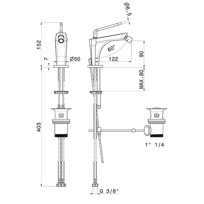 Newform O'Rama Смеситель для биде, 1 отв., с донным клапаном, цвет: copper satin