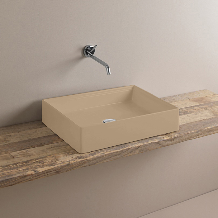 Artceram Scalino Раковина 55х38см., накладная, без отв., без слив перелива, цвет: "цемент"cream