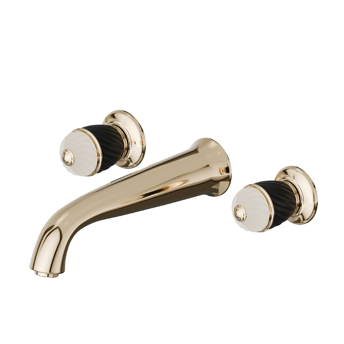 Newform Deluxe Смеситель для раковины, встраиваемый, внешняя часть, цвет: gold