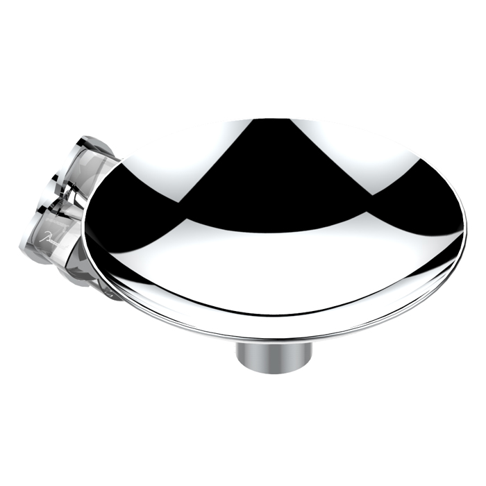 THG Pétale de cristal clair Мыльница металлическая ø 15см., подвесная, цвет: хром/прозрачный хрусталь