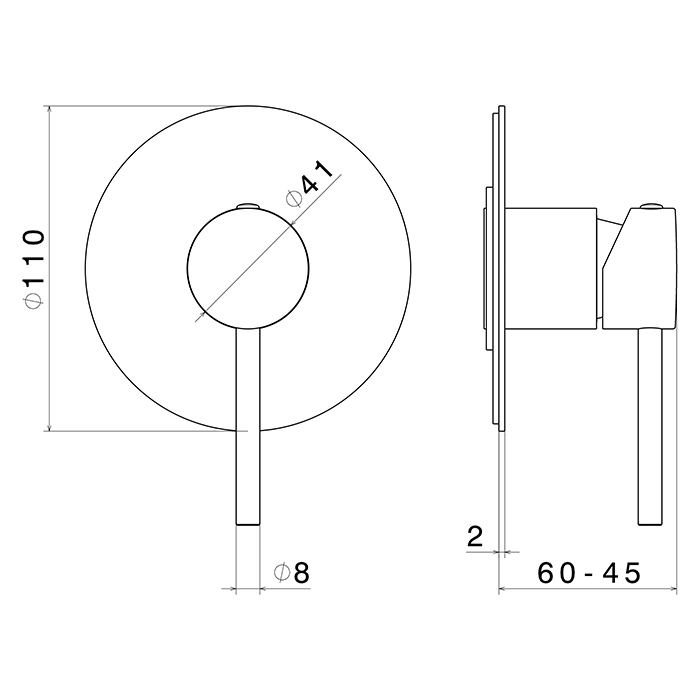 Newform XT Смеситель для раковины, встраиваемый, внешняя часть, цвет: хром