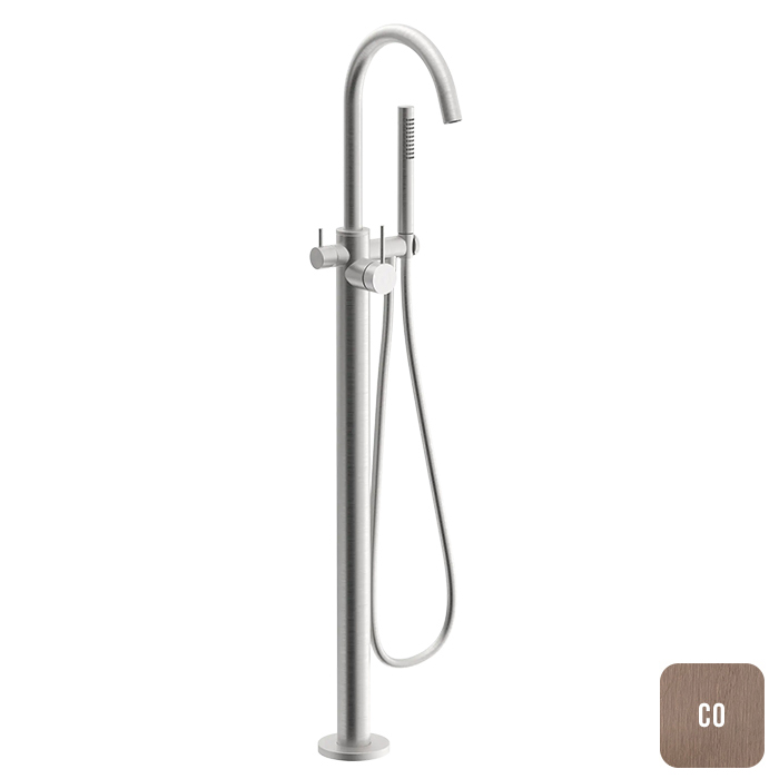 Almar Still Смеситель для ванны, напольный, с ручным душем, цвет: PVD Brushed Copper