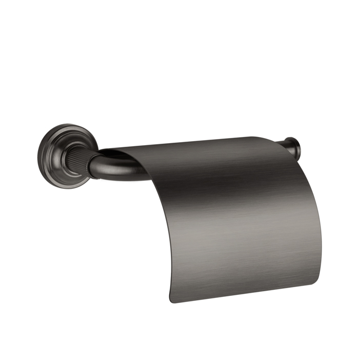 Gessi Venti20 Держатель туалетной бумаги, с крышкой, цвет: Black Metal Brushed PVD