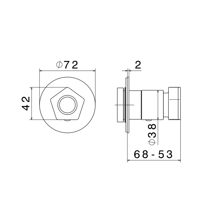 Newform ParkLE Запорный вентиль, настенный, цвет: PVD glossy gold/черный матовый