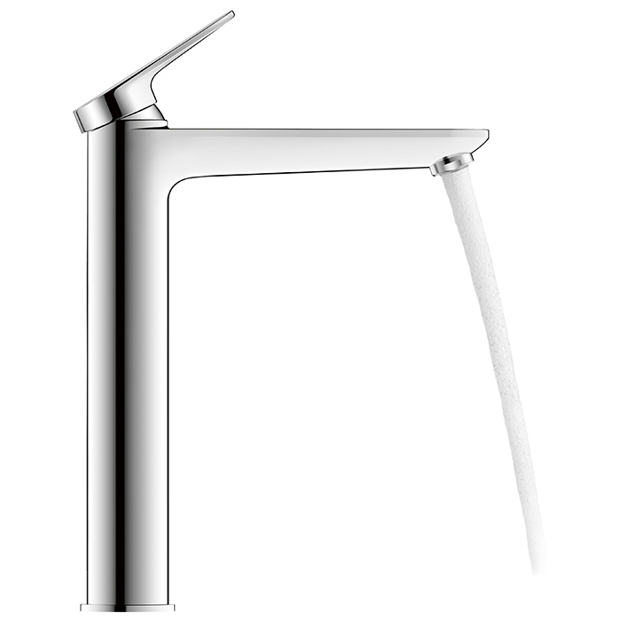 Duravit Wave Смеситель для раковины, высокий, 1 отв., без донного клапана, цвет: хром