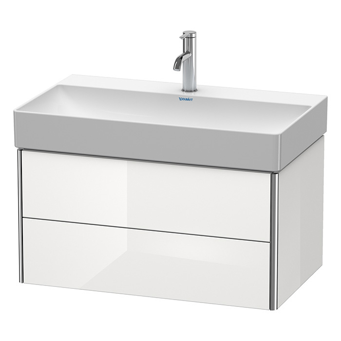 Duravit XSquare Тумба с раковиной 78.4x46х39.7см., подвесная, 2 ящика, цвет: белый глянцевый