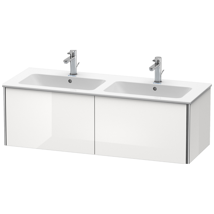 Duravit XSquare Тумба подвесная, 128х47.8х40см, с раковиной, с 2 выдв ящик, цвет: белый глянц