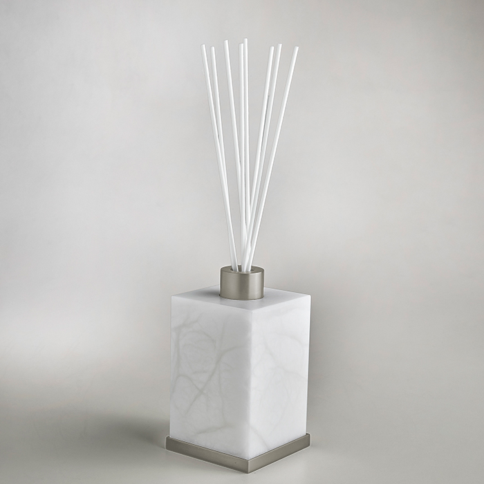3SC Baster Square Ароматический диффузор, настольный, цвет: алебастр/никель сатинированный матовый