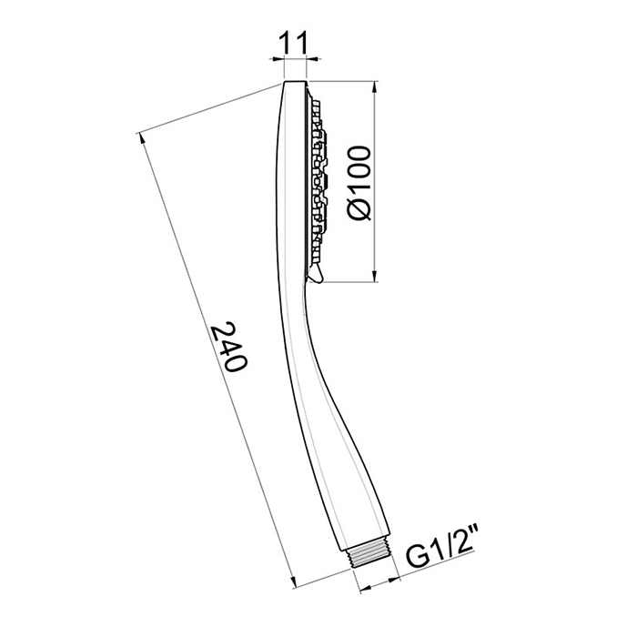Almar EcoAir Emotion Ручной душ 10см., 3 режима, экономия воды, ABS, цвет: черный матовый