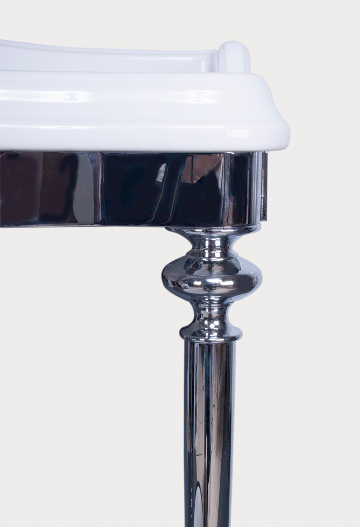 TW Bristol 874.1 Консоль напольная 105х56см, с раковиной на 1 отв., цвет: белый/хром