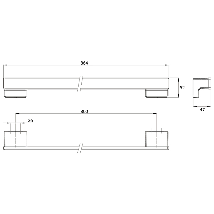Emco Cue Полотенцедержатель 80см., цвет: хром