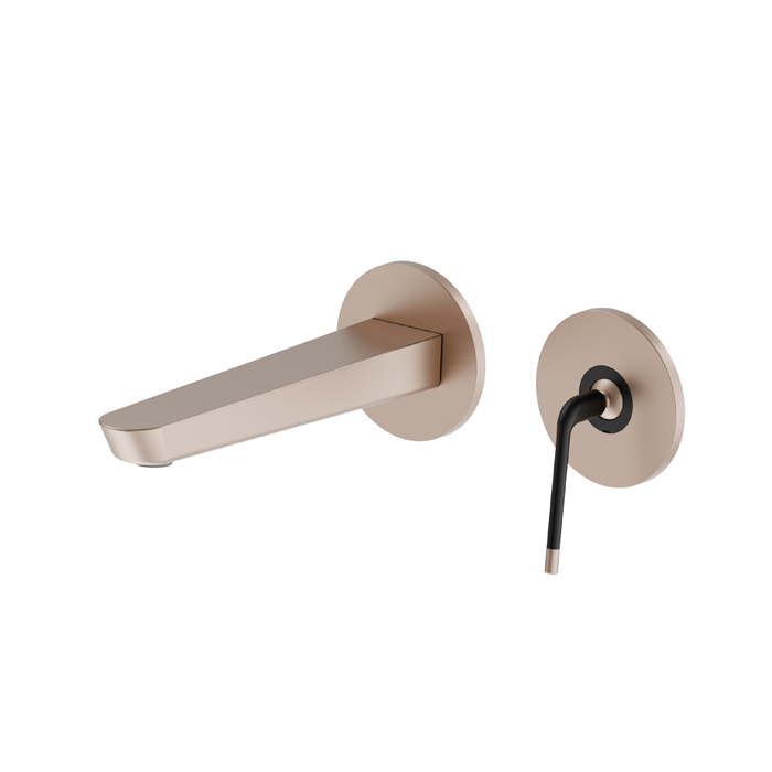 Newform O'Rama Смеситель для раковины, встраиваемый, с длинным изливом, внешняя часть, цвет: copper satin