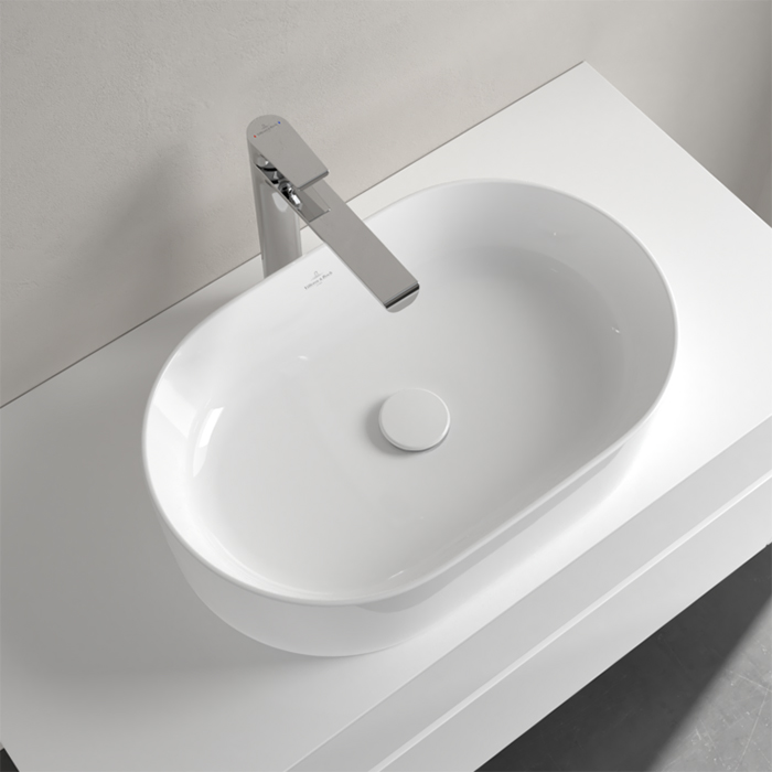 Villeroy&Boch Collaro Раковина накладная, 56x36х14.5см., без отв., цвет: альпийский белый
