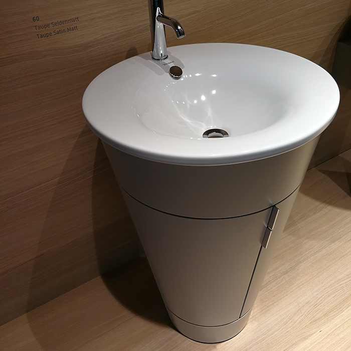 Duravit Starck 1 Тумба напольная 60x56xh82.5см, с раковиной  подсветка LED, цвет: taupe satin matt