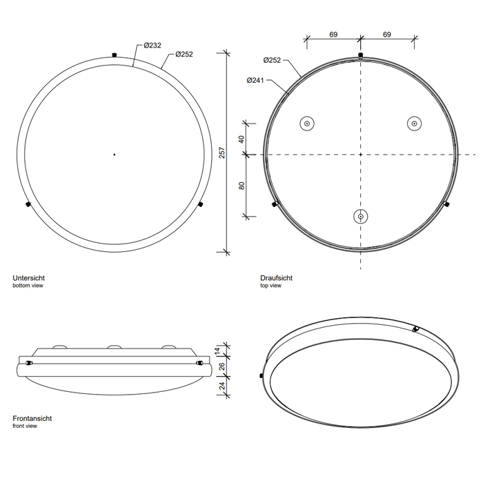 Decor Walther FIX 24 Светильник потолочный 24x6.5см, 1x R7s 78mm max. 100W, цвет: никель сатинированный