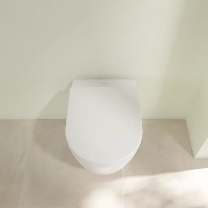 Villeroy&Boch Avento Комплект унитаз-подвесной 37x53см, сиденье QuickRelease, SoftClose, цвет: альпийский белый