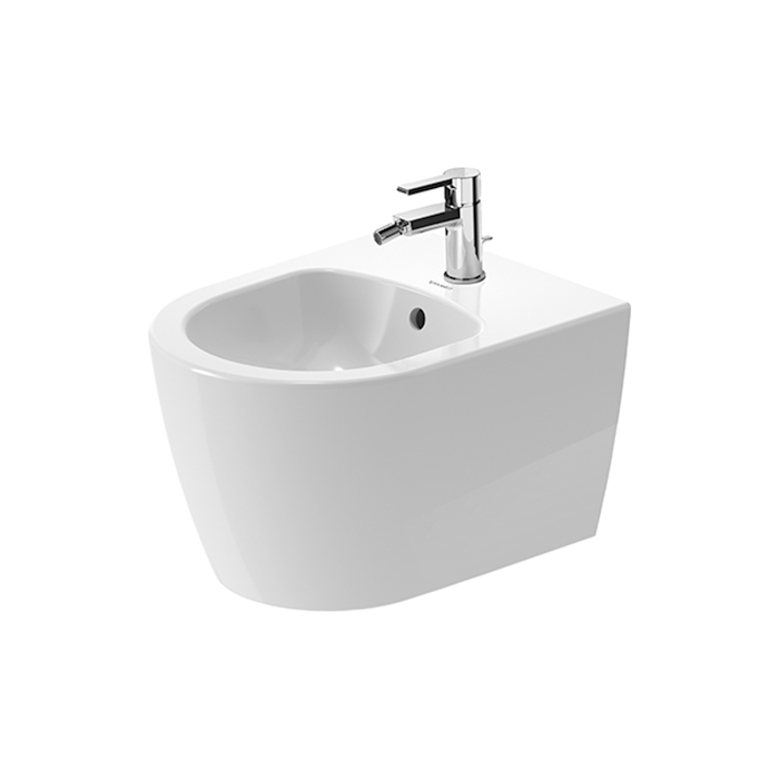 Duravit ME by Starck Биде подвесное 37x48см, с 1 отв., вкл. крепление Durafix, с покрытием WonderGliss, цвет: белый