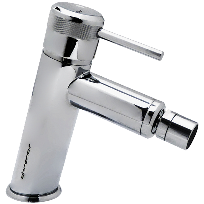 HUBER Chronos Смеситель однорычажный для биде на 1 отверстие с донным клапаном, цвет: хром