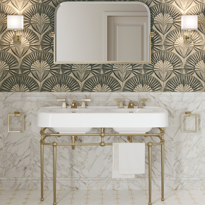 Devon&Devon Gatsby 2 Зеркало 110х65см., подвесное, поворотное, цвет: светлое золото