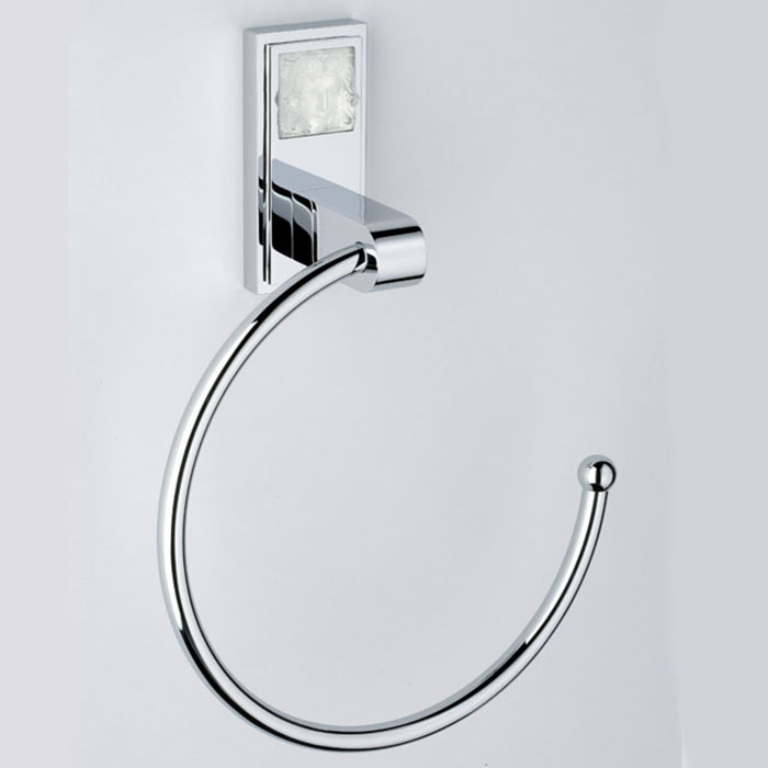 THG Masque de Femme Lunaire Полотенцедержатель - кольцо 18см., подвесной, цвет: хром
