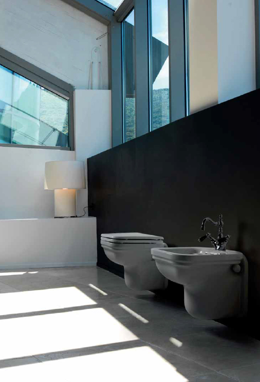 Kerasan Waldorf Унитаз подвесной 55х37см, фурнитура хром