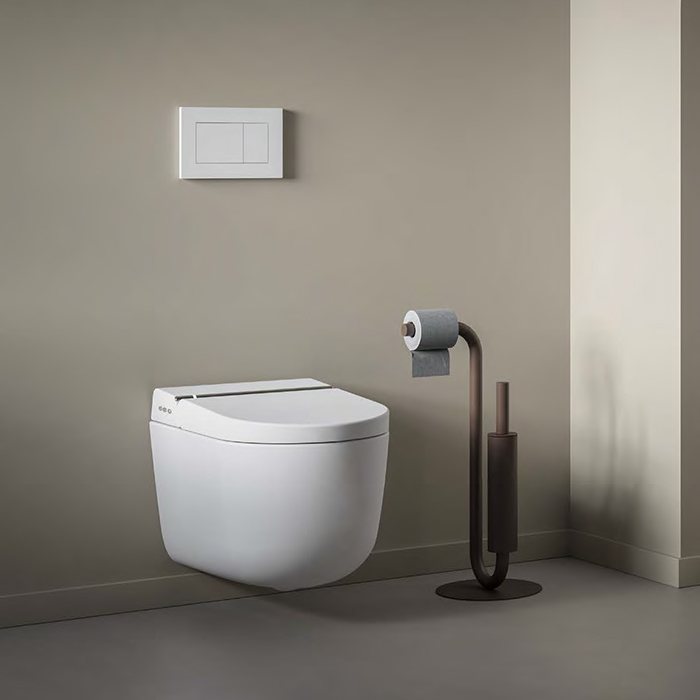 Artceram Hype Унитаз-биде 38х59см., подвесной, безободковый, saniglaze, soft-close, с пультом управления, цвет: белый