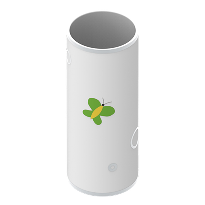 THG CAPUCINE VERT DECOR PLATINE Коробка для таблеток керамическая, квадратная 55х55 мм., настольная, декор платина/зеленый, цвет: белый