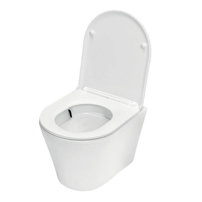 TECEspring Base Комплект: унитаз модель K, инсталяция, панель смыва R с круглыми кнопками, цвет: белый / черный матовый