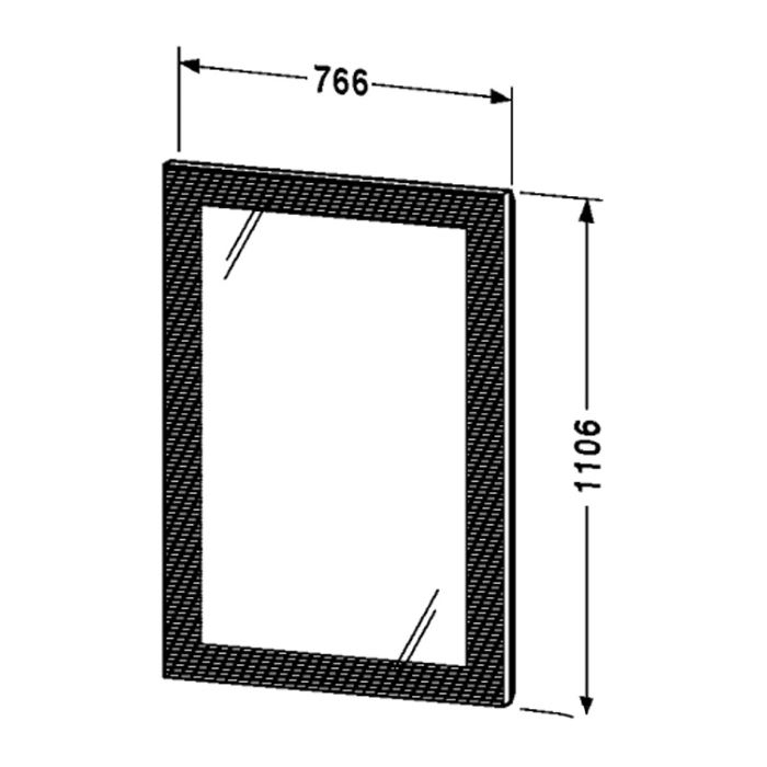 Duravit Cape Cod Зеркало с подсветкой 110.6x76.6x6см, цвет: белый