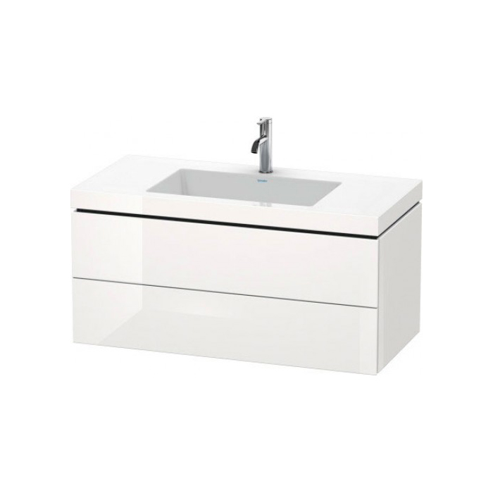 Duravit L-Cube База с раковиной 100x48х50см., напольная, 2 выдв. ящика, High Gloss, цвет: белый