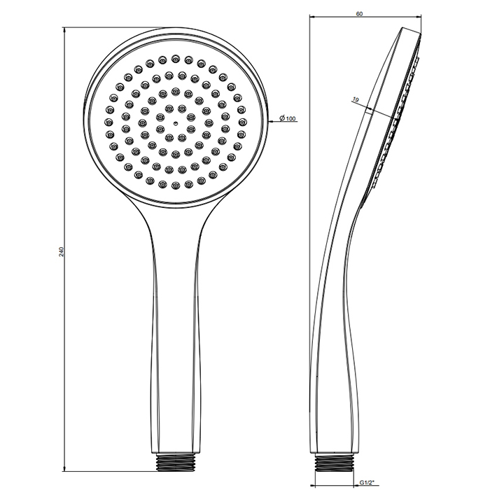 Gessi Emporio shower Ручной душ, с защитой от известкового налёта, цвет: Finox Brushed Nickel