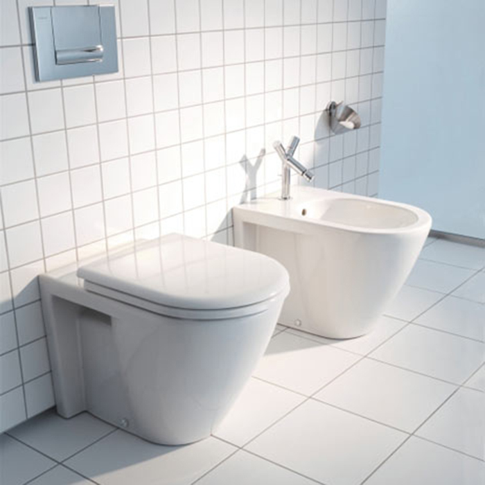 Duravit Starck 2 Биде напольное 63х37см, с 1 отв под смеситель, с креплением, цвет: белый