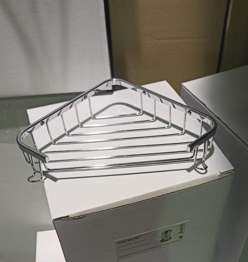 TW Harmony 534, подвесная полочка-решетка угловая 18x18xh4, цвет: хром