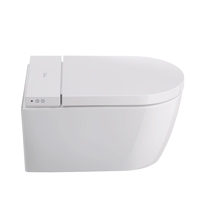 Duravit Starck f Pro Compact Комплект унитаз-биде, Сиденье для унитаза-биде SensoWash #612001012000310 и унитаз Duravit Rimless #2510092000, цвет: белый