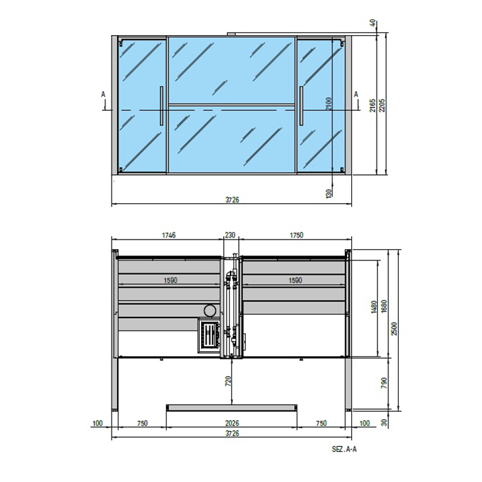 Effegibi Logica Spa Filo Сауна&Хаммам 373x250x217см, угловая DX, цвет: Stone