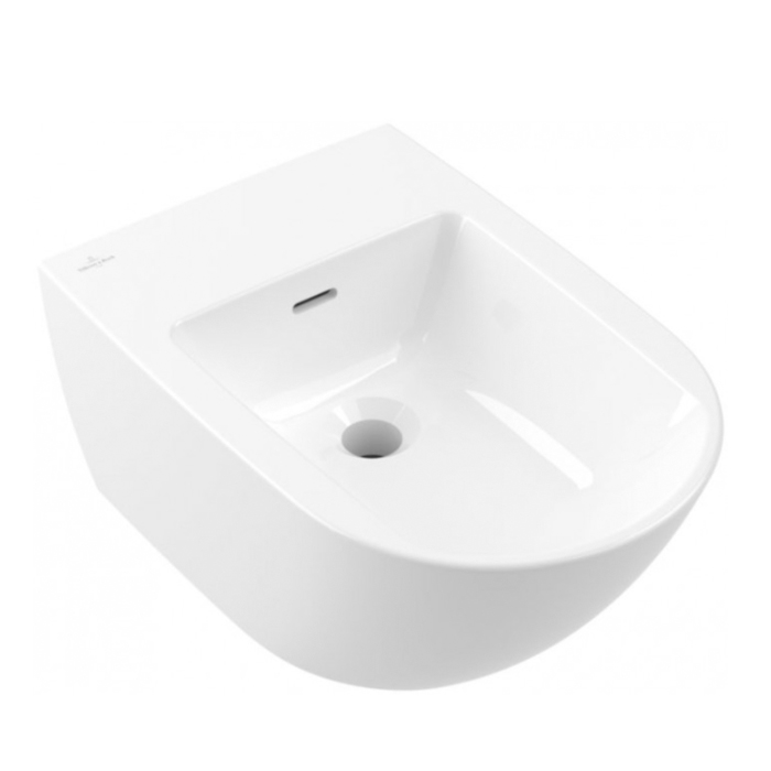 Villeroy&Boch Subway 3.0 Биде подвесное 37.5х56х27см., 1 отв., CeramicPlus, цвет: альпийский белый