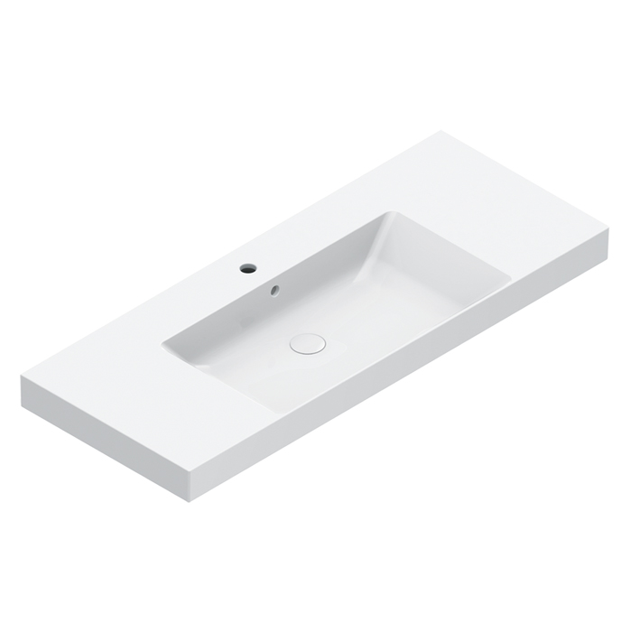 Catalano Zero Раковина 125x50см, с 1 отв., цвет: белый глянцевый