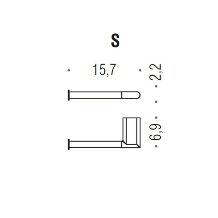 Colombo Mini Держатель туалетной бумаги, SX, цвет: PVD нержавеющая сталь