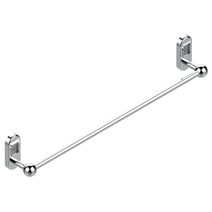 THG Papillon Полотенцедержатель 60см, подвесной, цвет: хром/прозрачный хрусталь