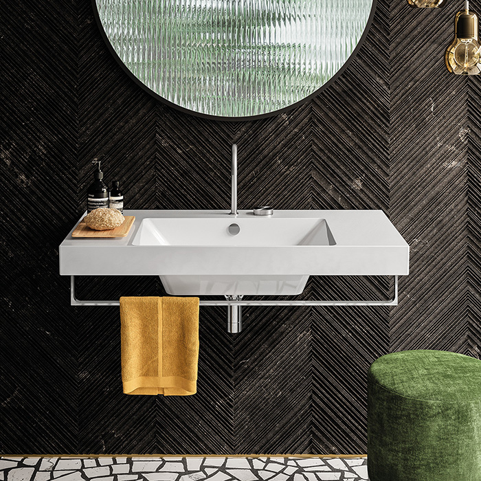 Catalano Zero Раковина 100x50см чаша в центре, с 1 отв., цвет: белый глянцевый