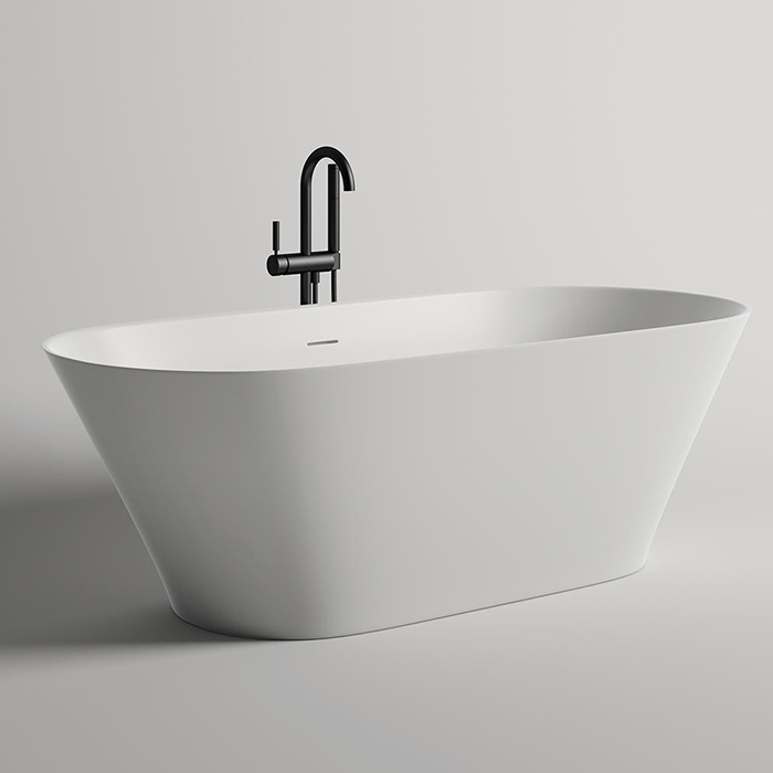 Salini Mona Ванна отдельностоящая 180x80x59.5cм, донный клапан "Up&Down", сифон, слив-перелив, S-Sense, цвет: белый глянцевый