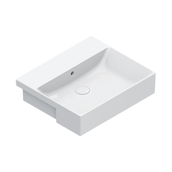 Catalano Zero Раковина 55х47см., без отв., полувстраиваемая, цвет: белый глянцевый