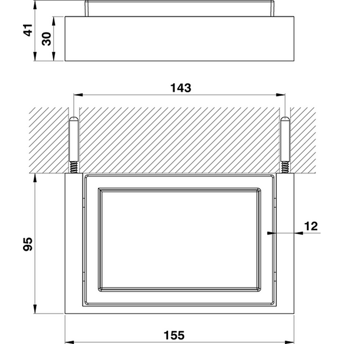 CISAL Quad Мыльница подвесная, цвет: матовое стекло/хром