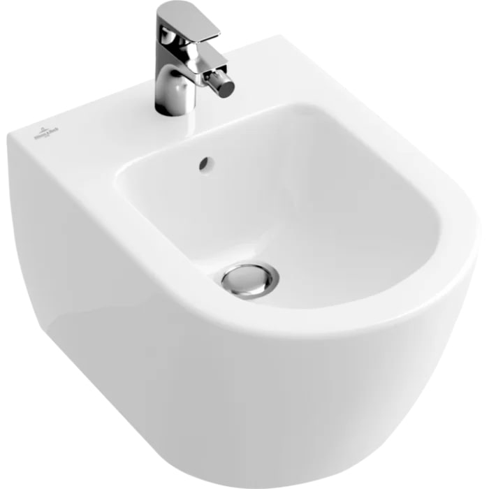 Villeroy&Boch Subway 2.0 Биде подвесное 37.5х56.5х28см., 1 отв., цвет: альпийский белый